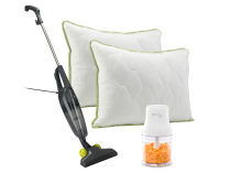 Storm Vac Правосмукалка, Delimano JOY Кујнски сечко и Две Aloe Vera Перници