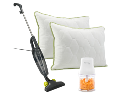 Storm Vac Правосмукалка, Delimano JOY Кујнски сечко и Две Aloe Vera Перници