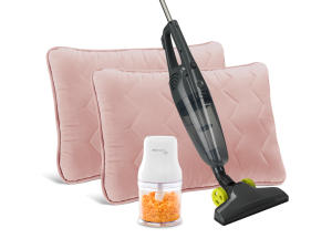 Storm Vac Правосмукалка, JOY Кујнски сечко и Две Velvet Перници